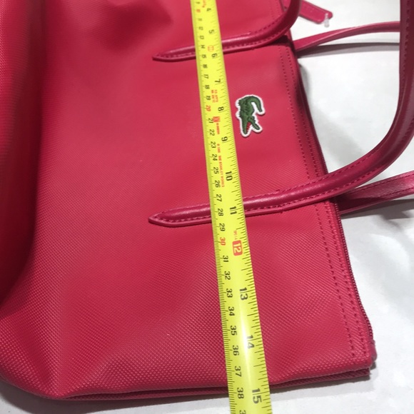 LACOSTE Women's Tote Bag In Sangria excellent condition ⭐️⭐️⭐️⭐️ - Picture 3 of 10